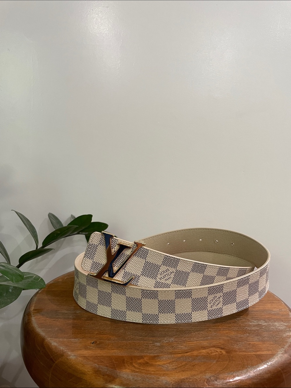 Louis Vuitton Damier Azur Initials Belt - Size 95 / 38